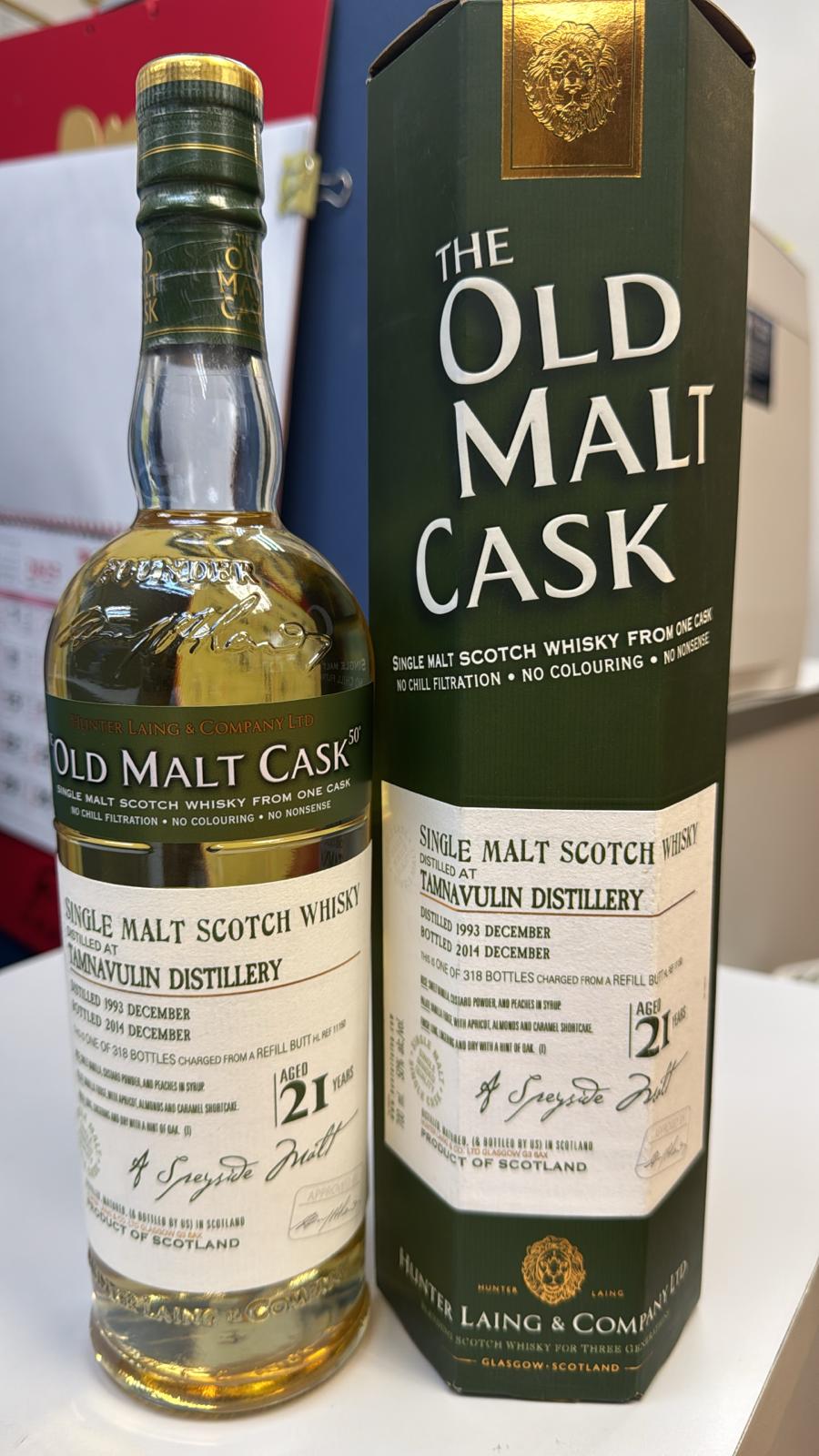 Tamnavulin 21 years old 1993 Old Malt Cask Hunter Liang
