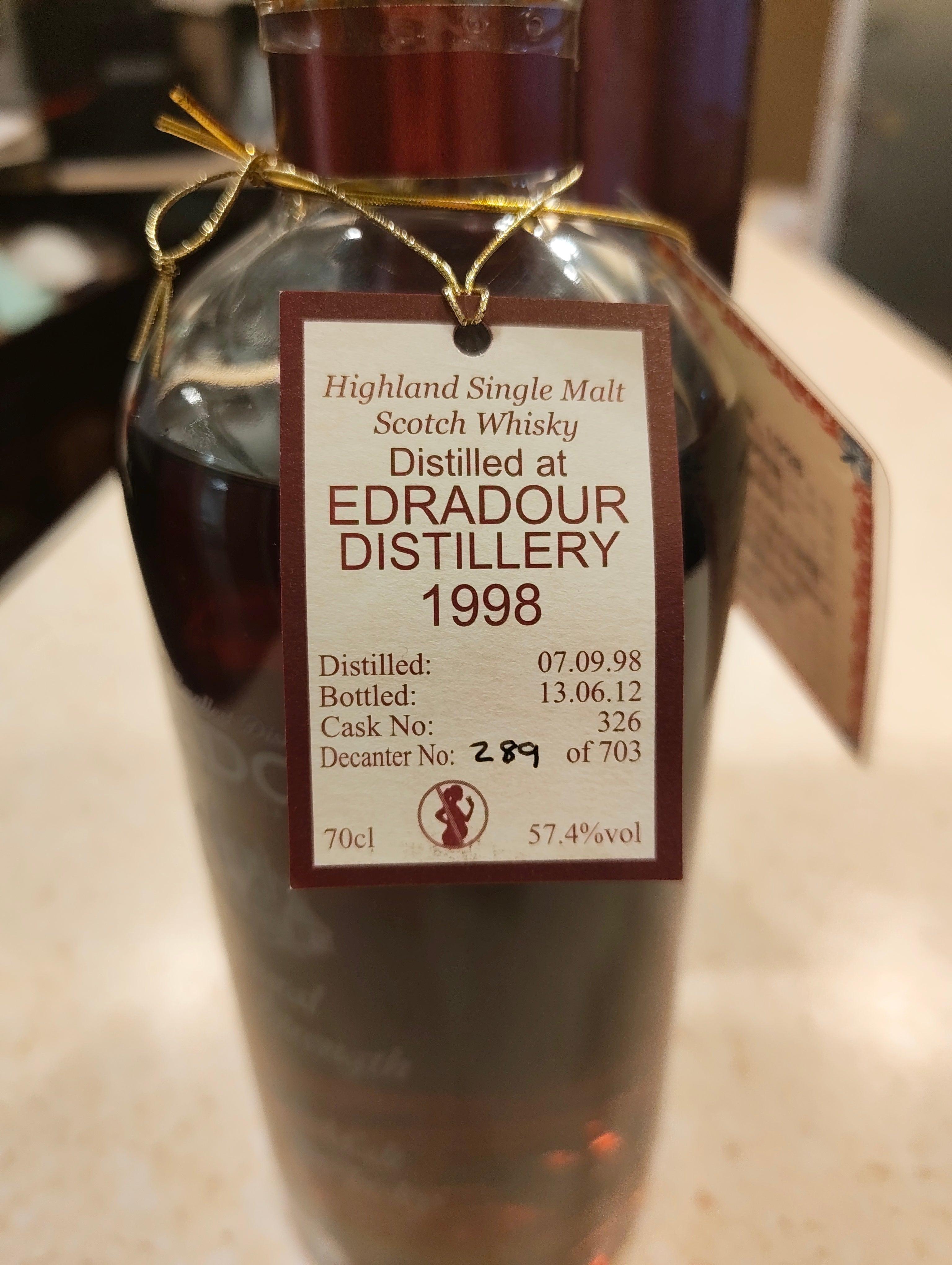 Edradour 1998 "Natural Cask Strength" 57.4%